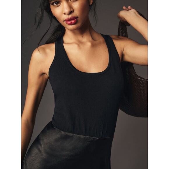 Anthropologie x Mare Knit Slip Twofer Black Midi Dress - Picture 4 of 13